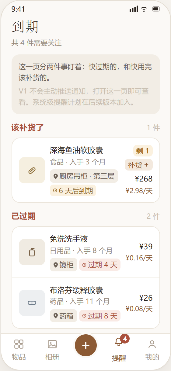 到期提醒